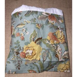 Pottery Barn Bed Skirt Vanessa Blue CAL KING Floral Palampore Lux Linen Bedding